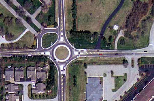 Roundabout, 96th Street at Ditch Road, Carmel, IN
