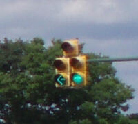 Five section left turn signal head