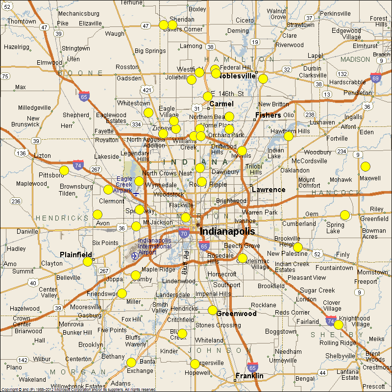 Project Locations - Indianapolis Area